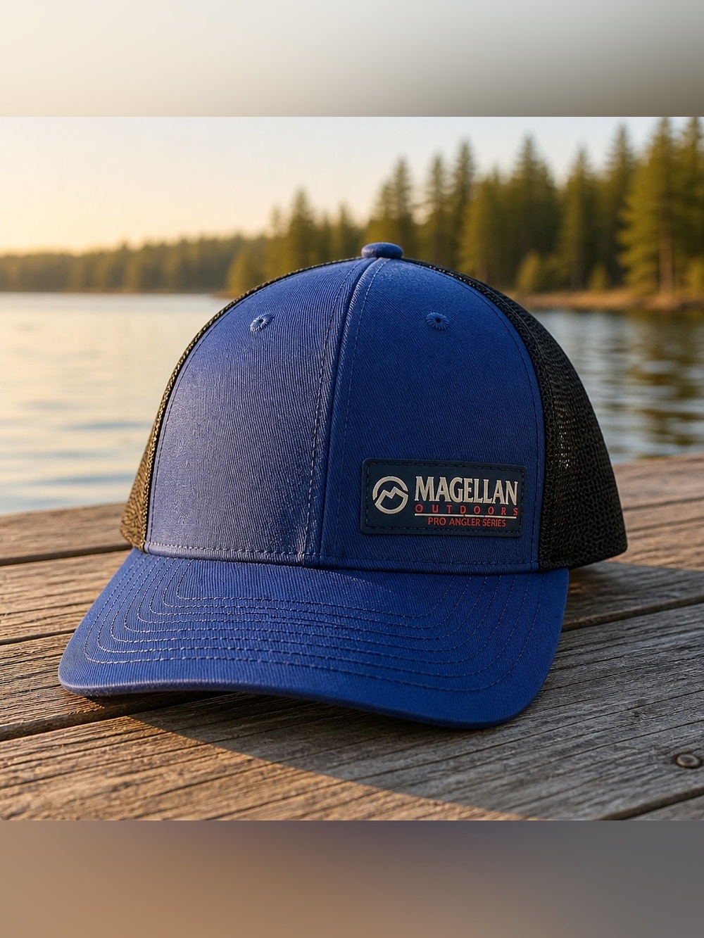 NWT Magellan Men’s Blue Mesh Back Baseball Cap Hat Adjustable Snap Back